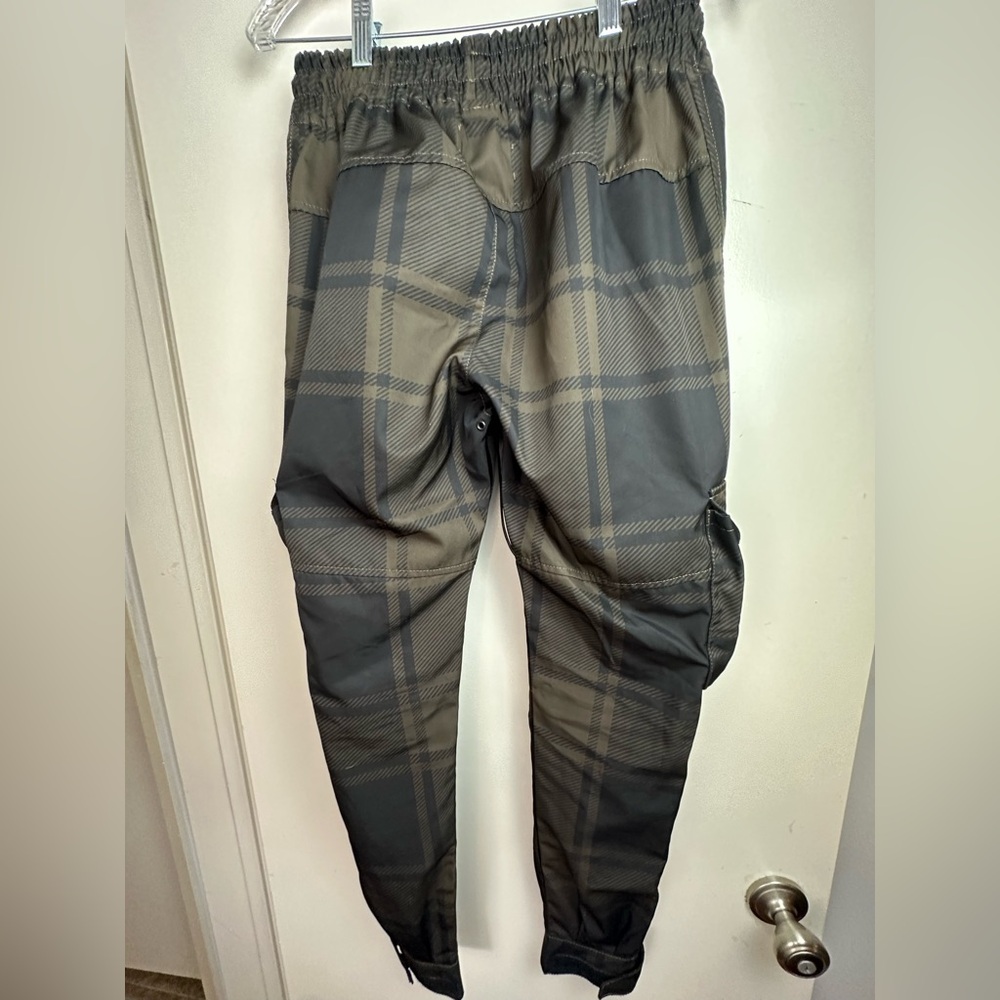 Represent Clo Black Plaid Cargo Streetwear Adjustable Bungee Waist Mens Jogger M - Picture 3 of 15